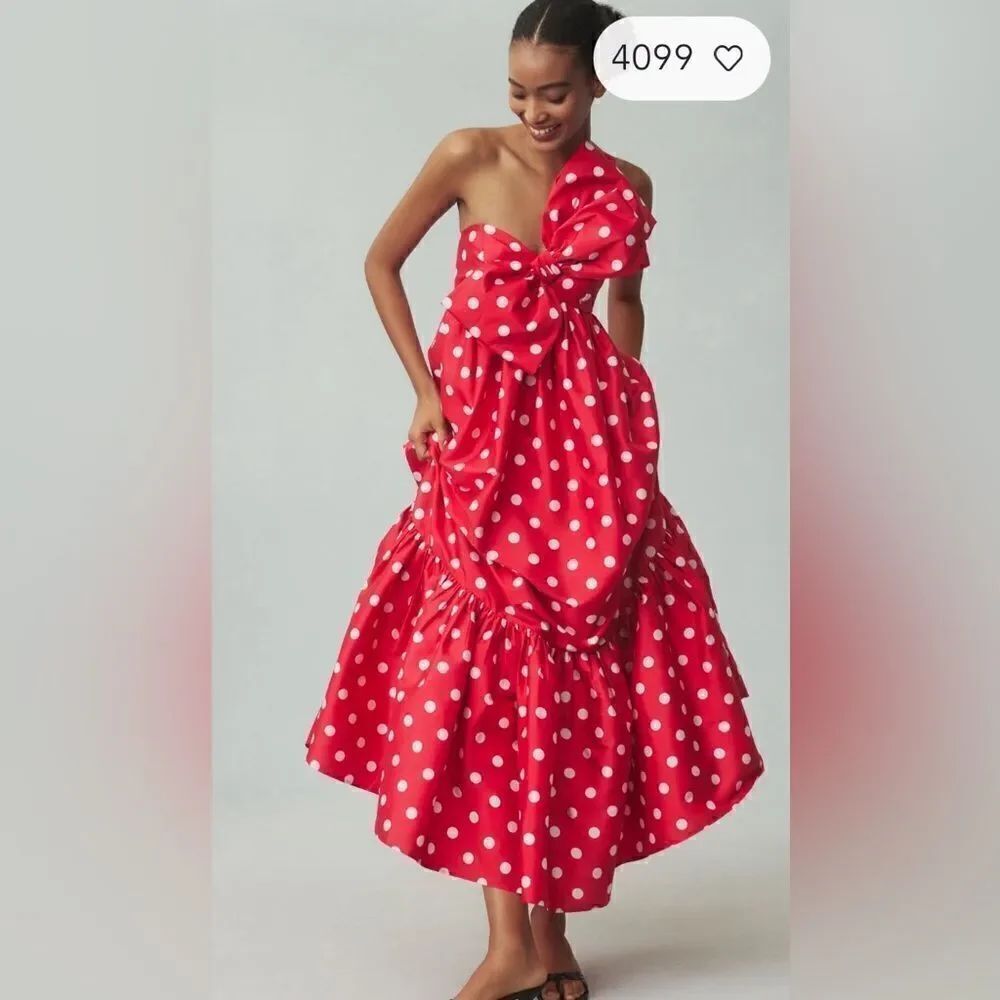 Anthropologie Atsu Sally Bow Midi Dress/ size XS